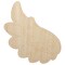 Adorable Angelic Feathered Left Wing Unfinished Wood Shape Piece Cutout for DIY Craft Projects